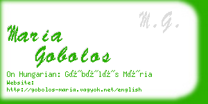 maria gobolos business card