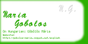 maria gobolos business card